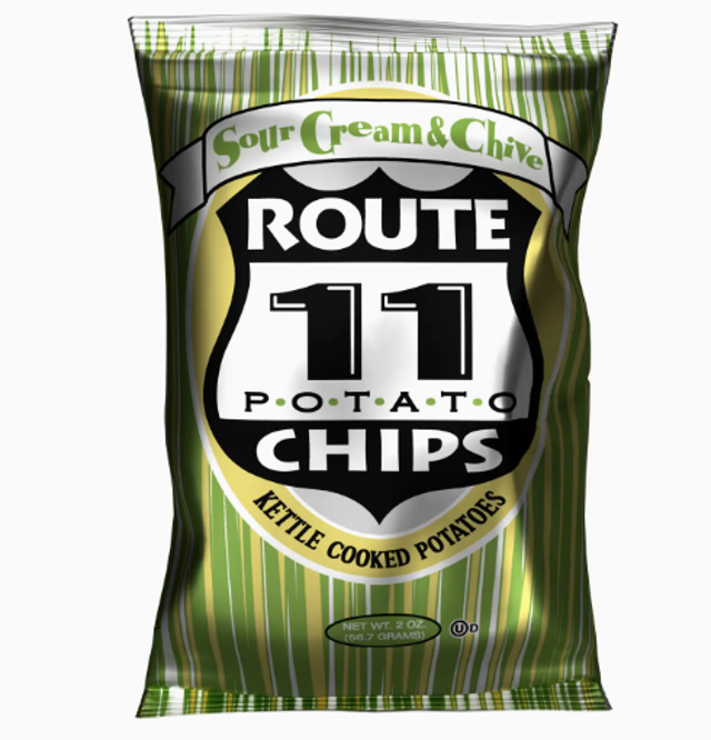 Route 11 Sour Cream and Chive Potato Chips.