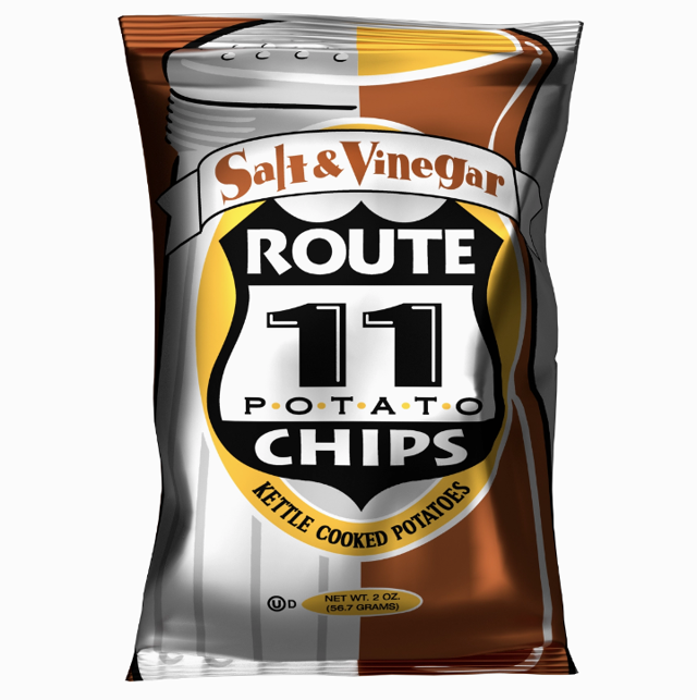 Route 11 Salt and Vinegar Potato Chips.