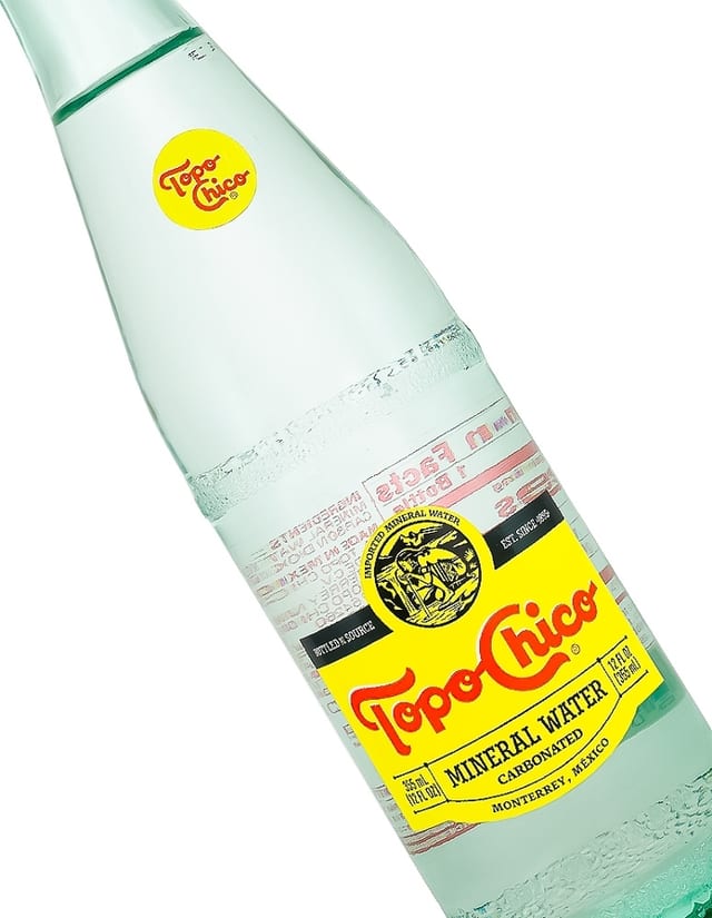 Topo Chico Mineral Water.